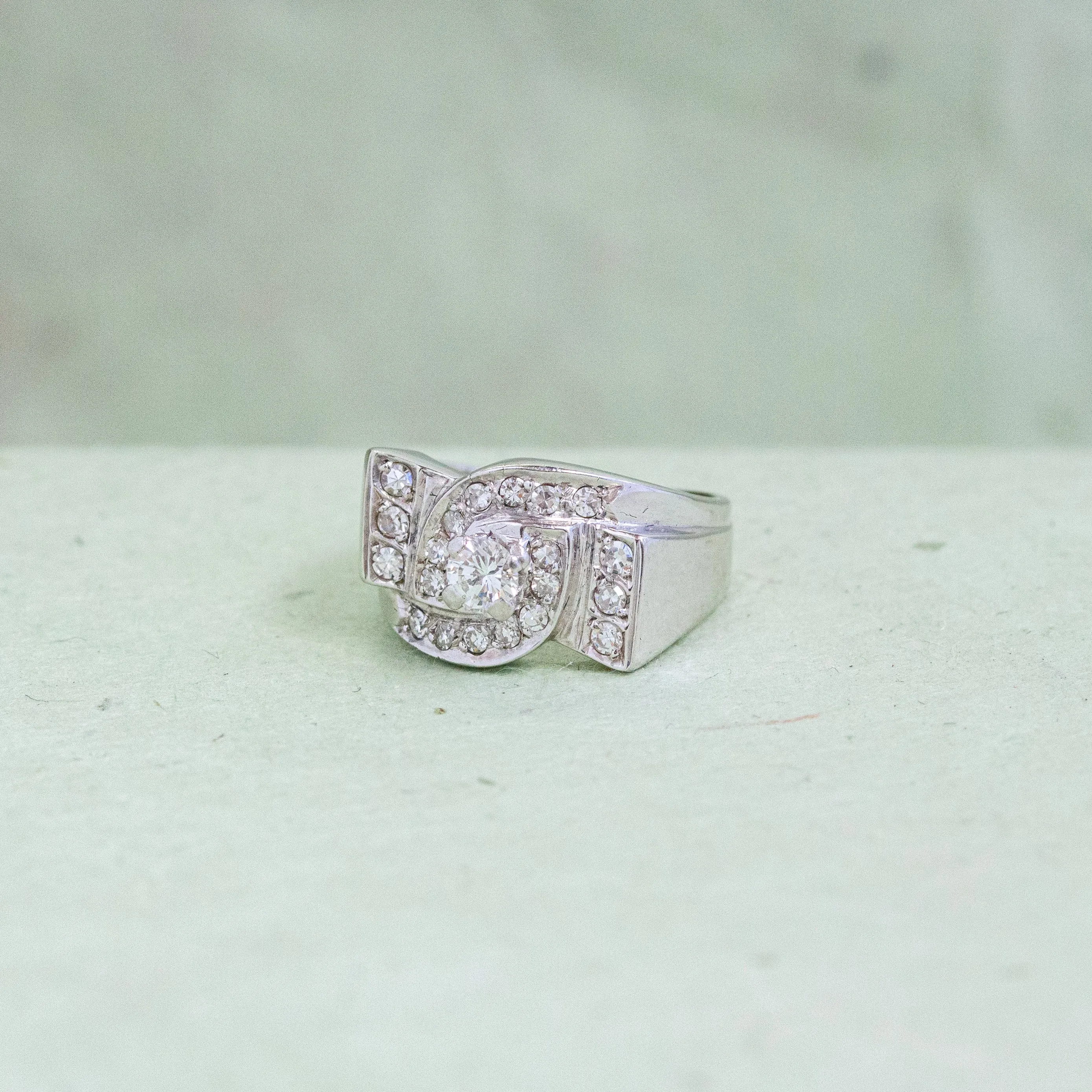 Retro Diamond Ring, 14k