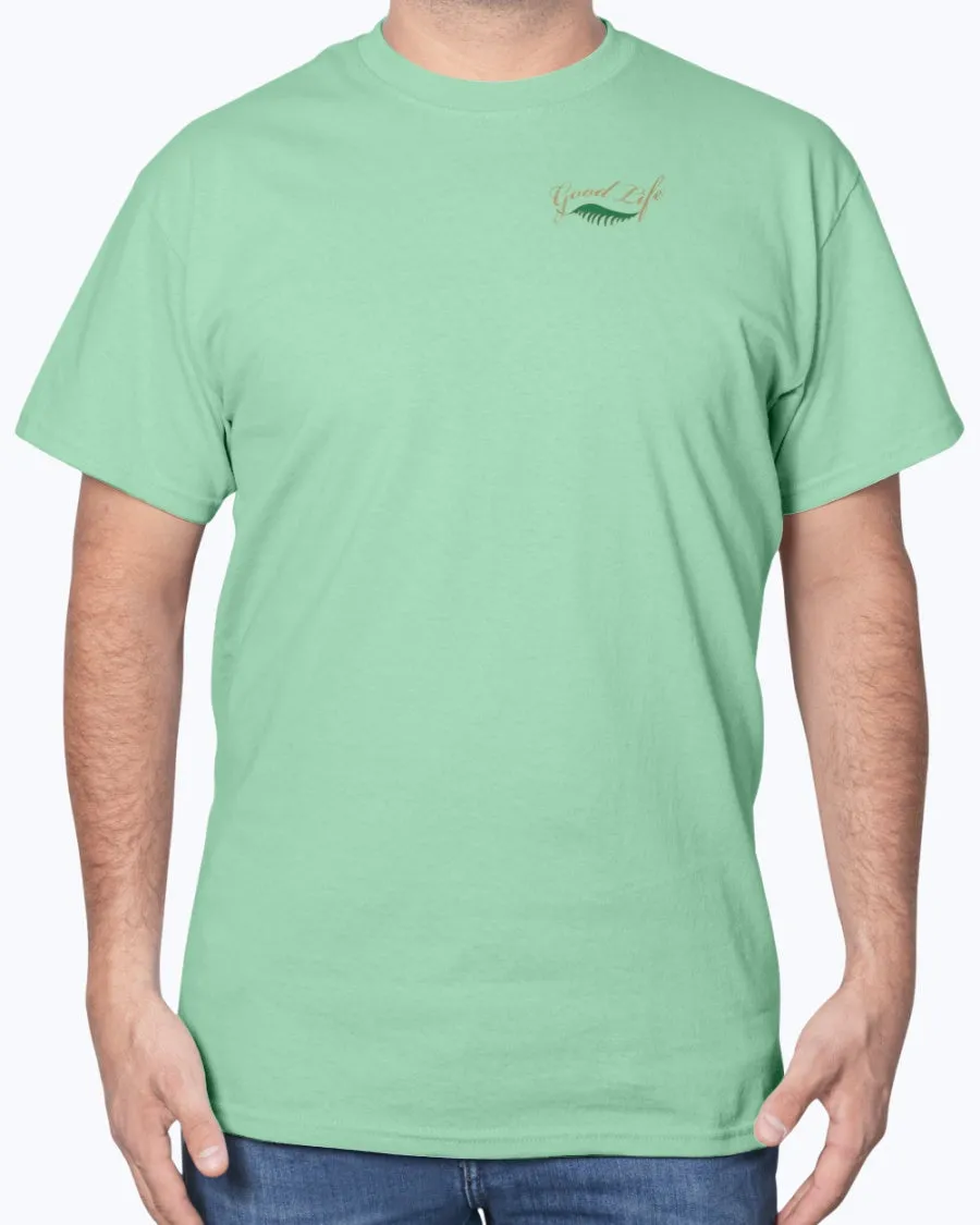 Retro Florida Vintage 50s Postcard Print T-Shirt w/Chest Logo