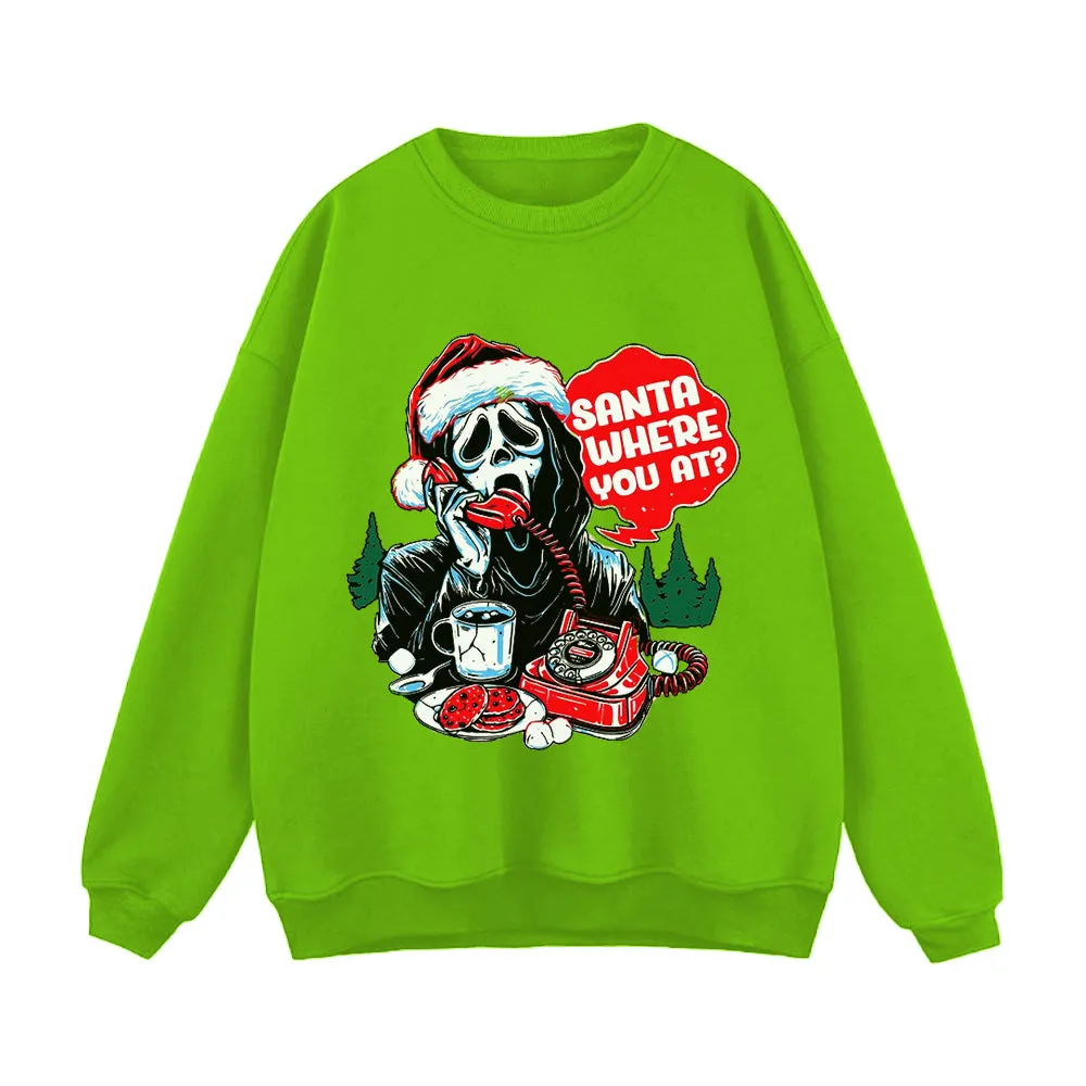 Retro Skeleton Christmas Calling Sweatshirt