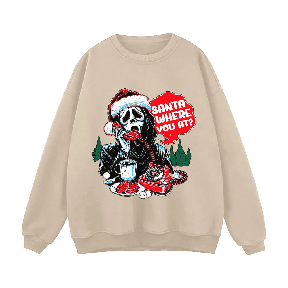 Retro Skeleton Christmas Calling Sweatshirt