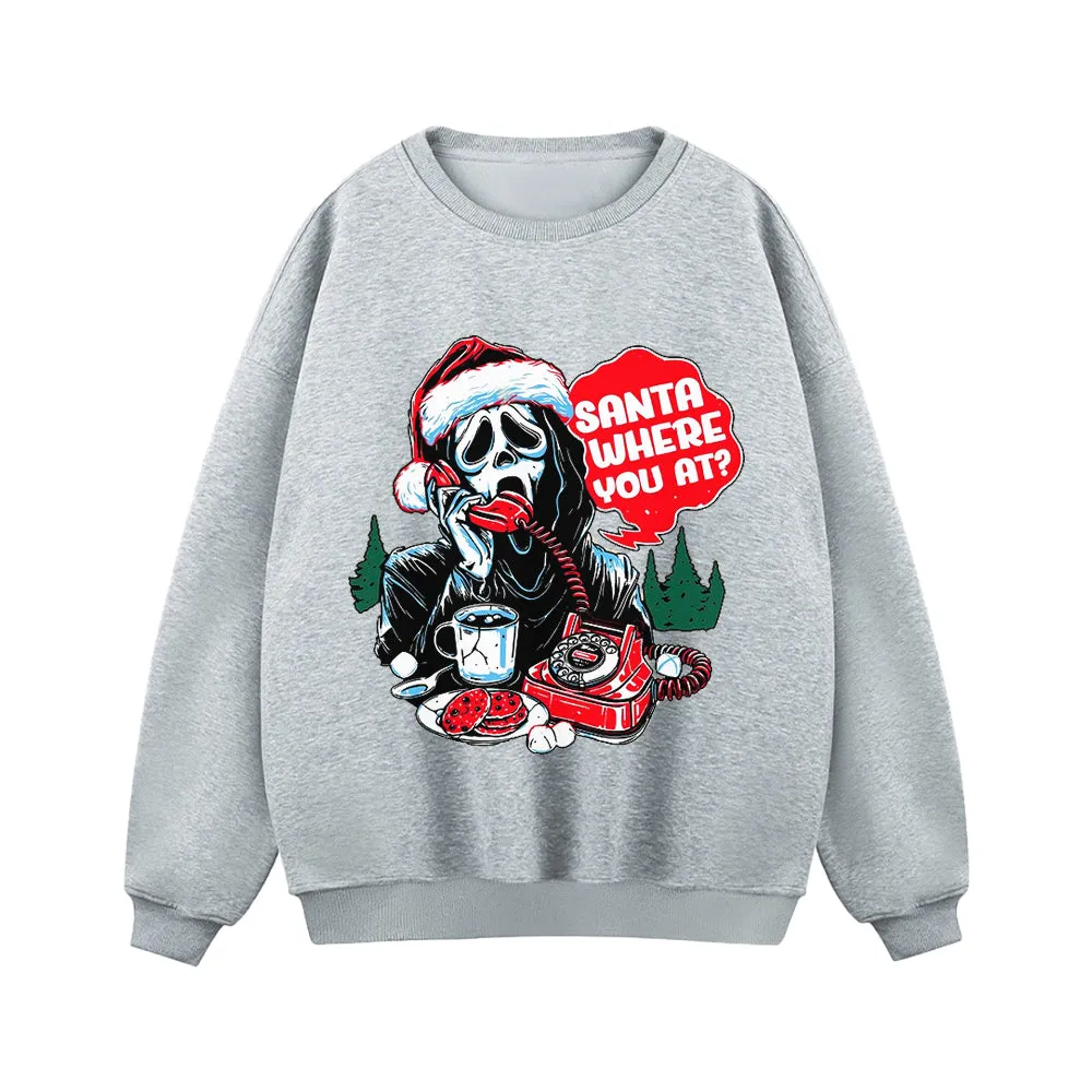 Retro Skeleton Christmas Calling Sweatshirt