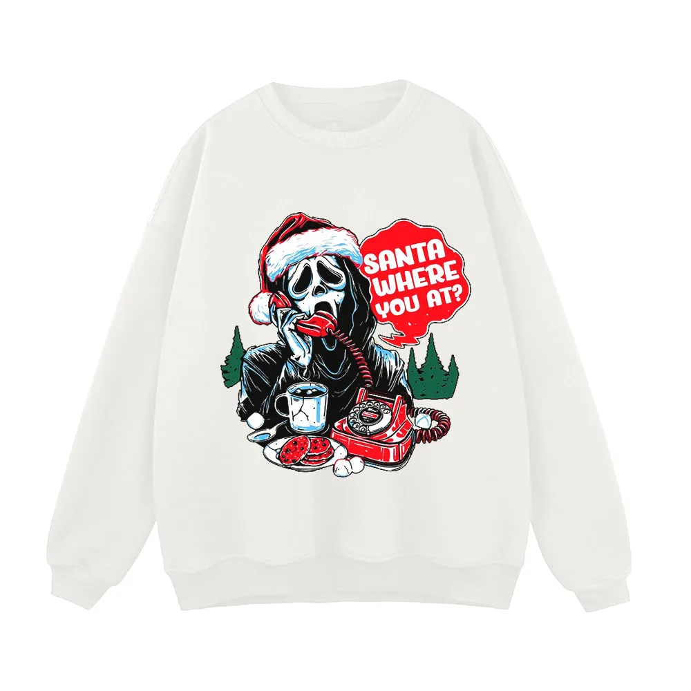 Retro Skeleton Christmas Calling Sweatshirt
