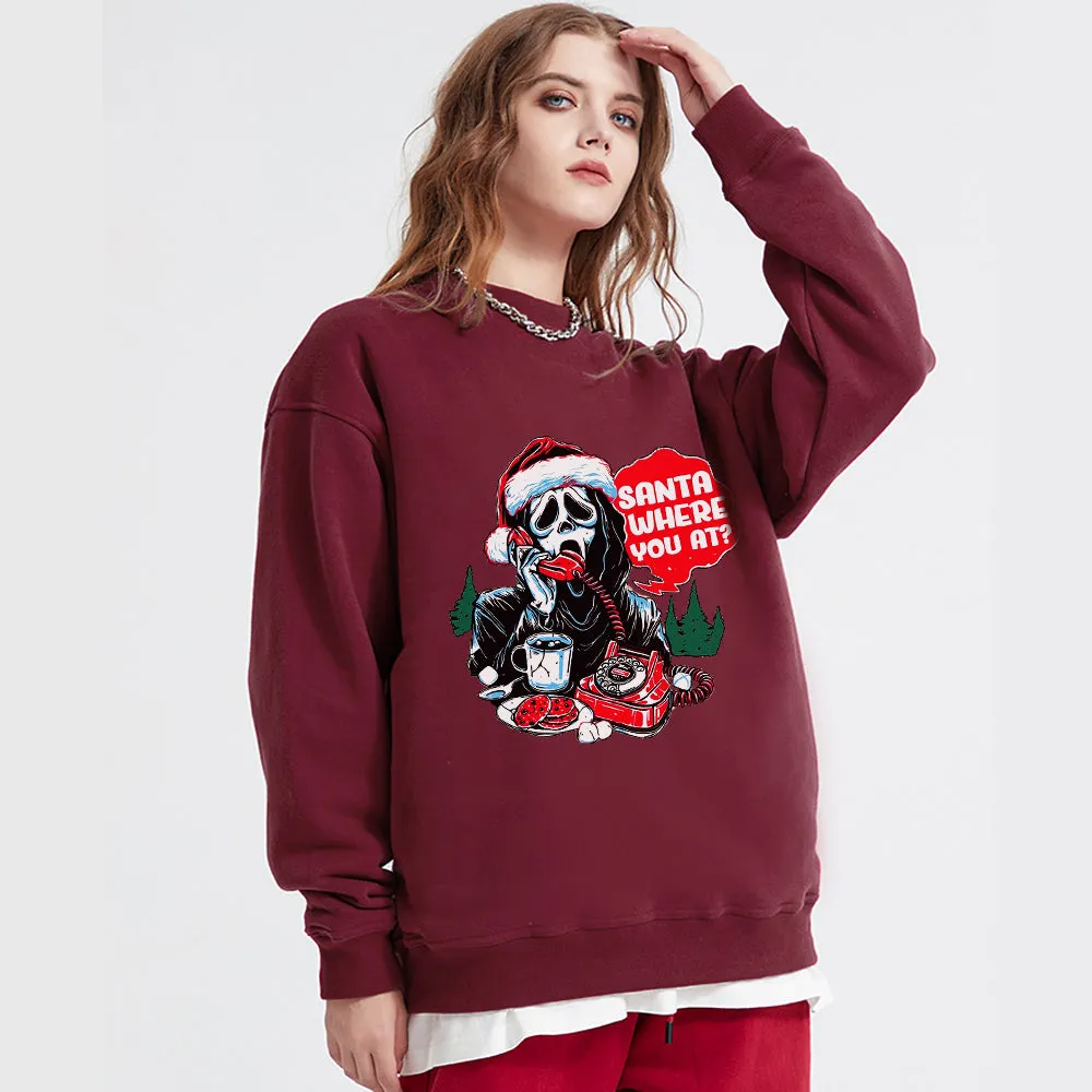 Retro Skeleton Christmas Calling Sweatshirt