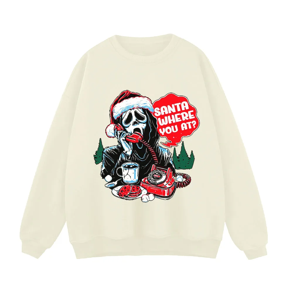 Retro Skeleton Christmas Calling Sweatshirt