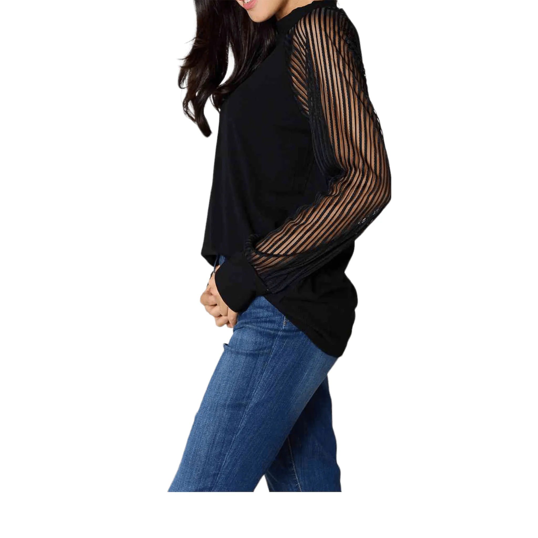 Round Neck Raglan Sleeve Blouse