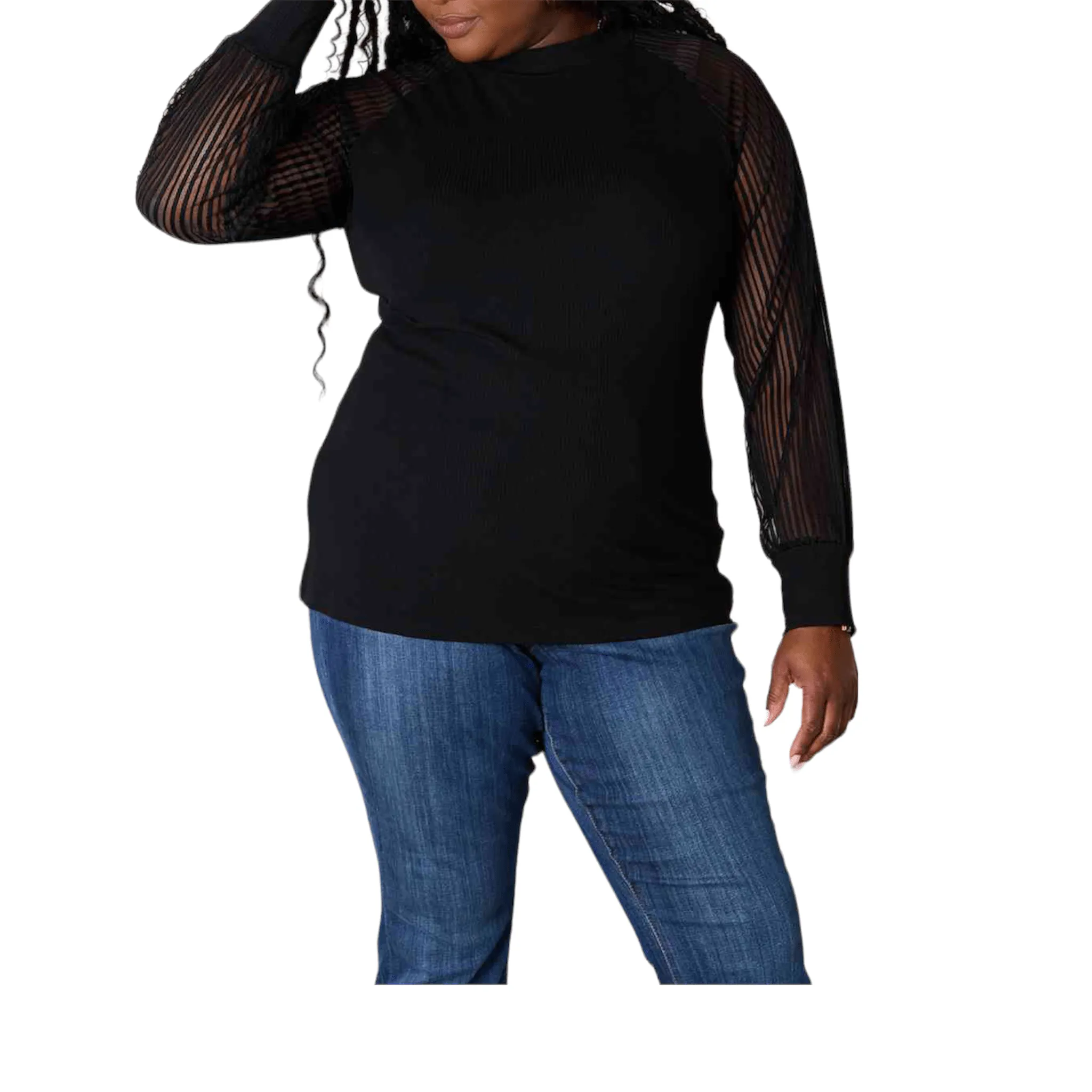 Round Neck Raglan Sleeve Blouse