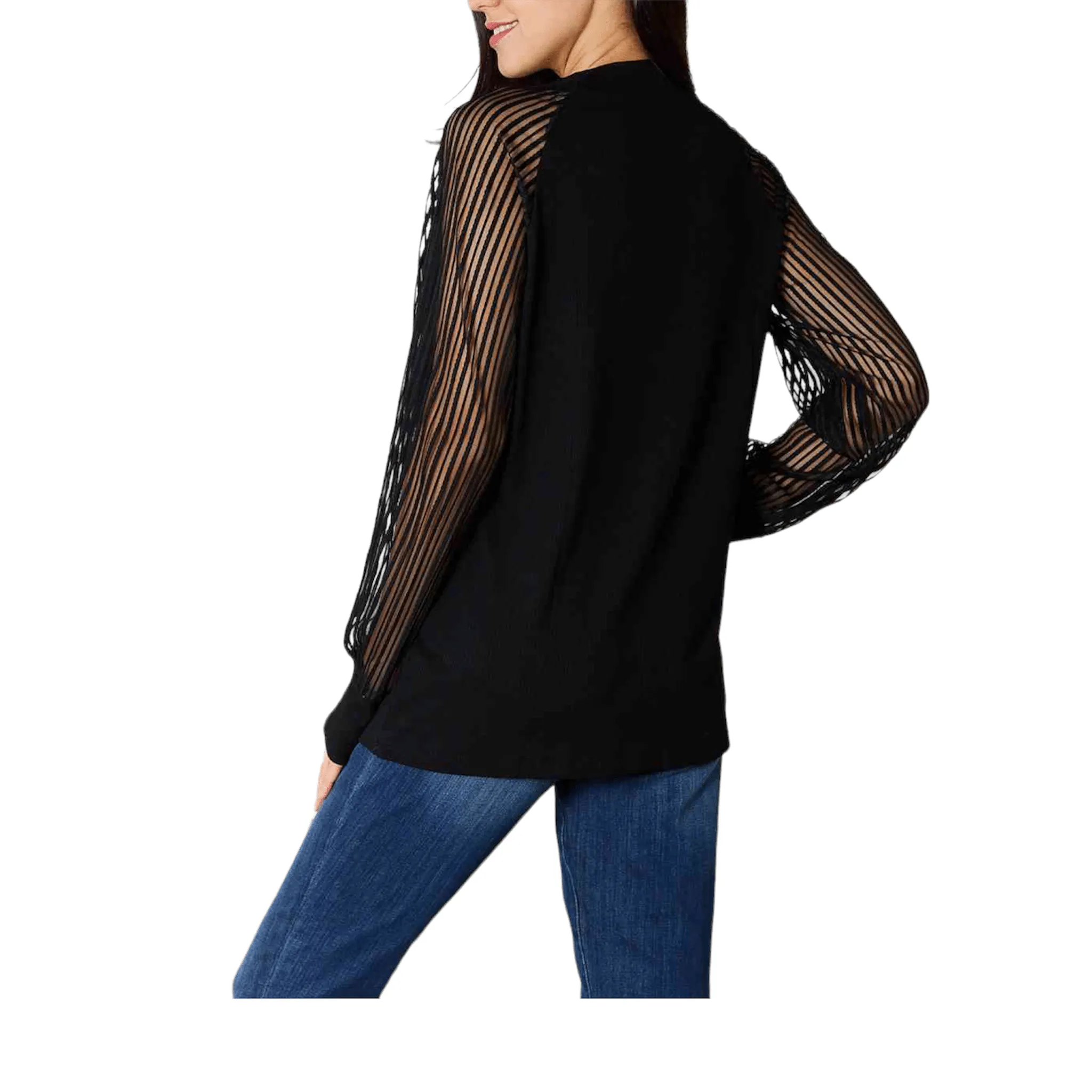 Round Neck Raglan Sleeve Blouse