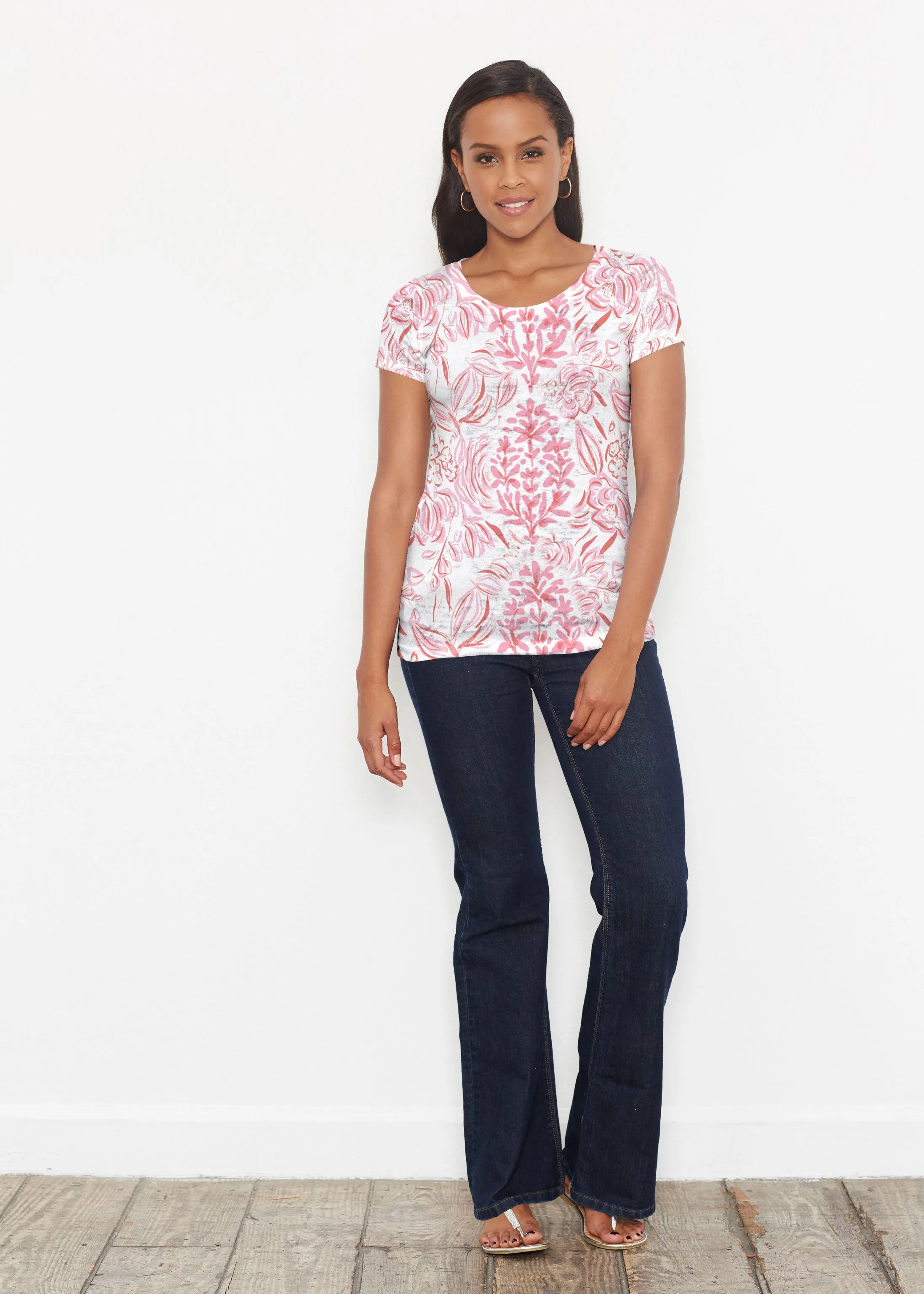 Scarlett (8052) ~ Short Sleeve Scoop Shirt