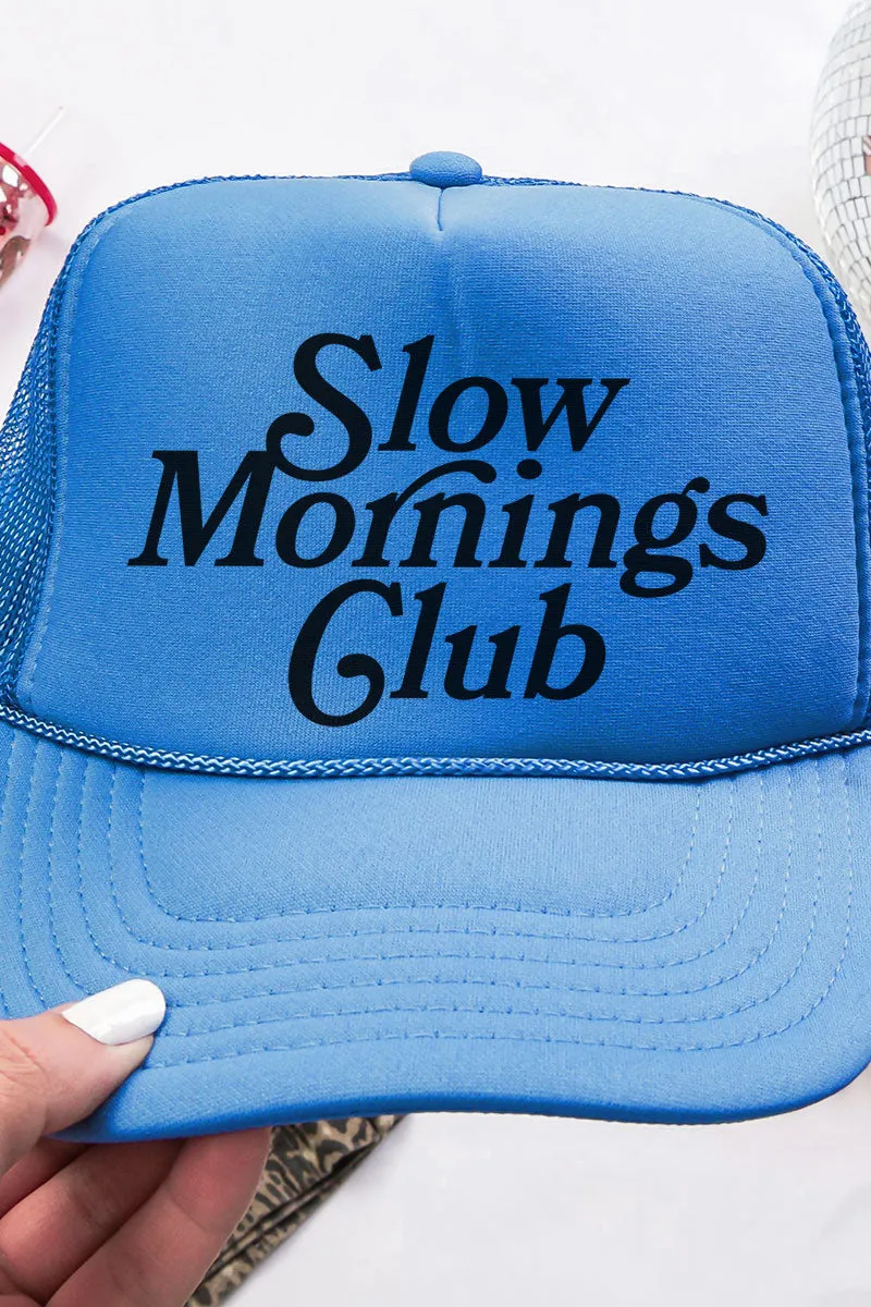 Slow Mornings Club Otto Columbia Blue Foam Front Trucker Hat