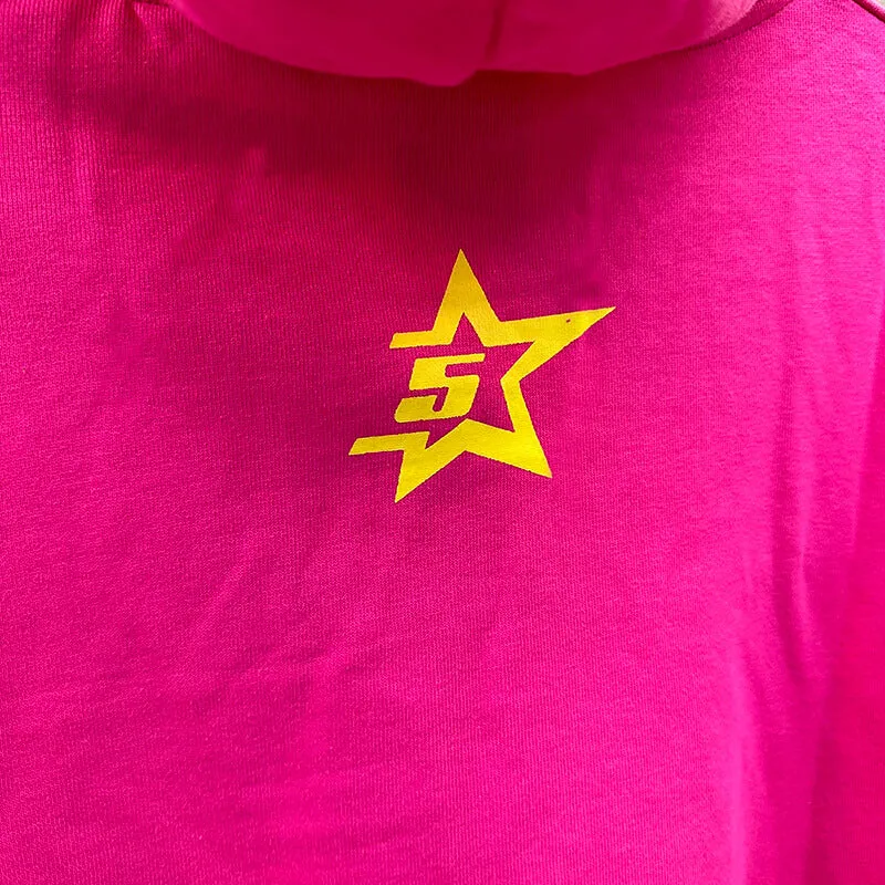 Sp5der Young Thug Punk Hoodie-Pink #142