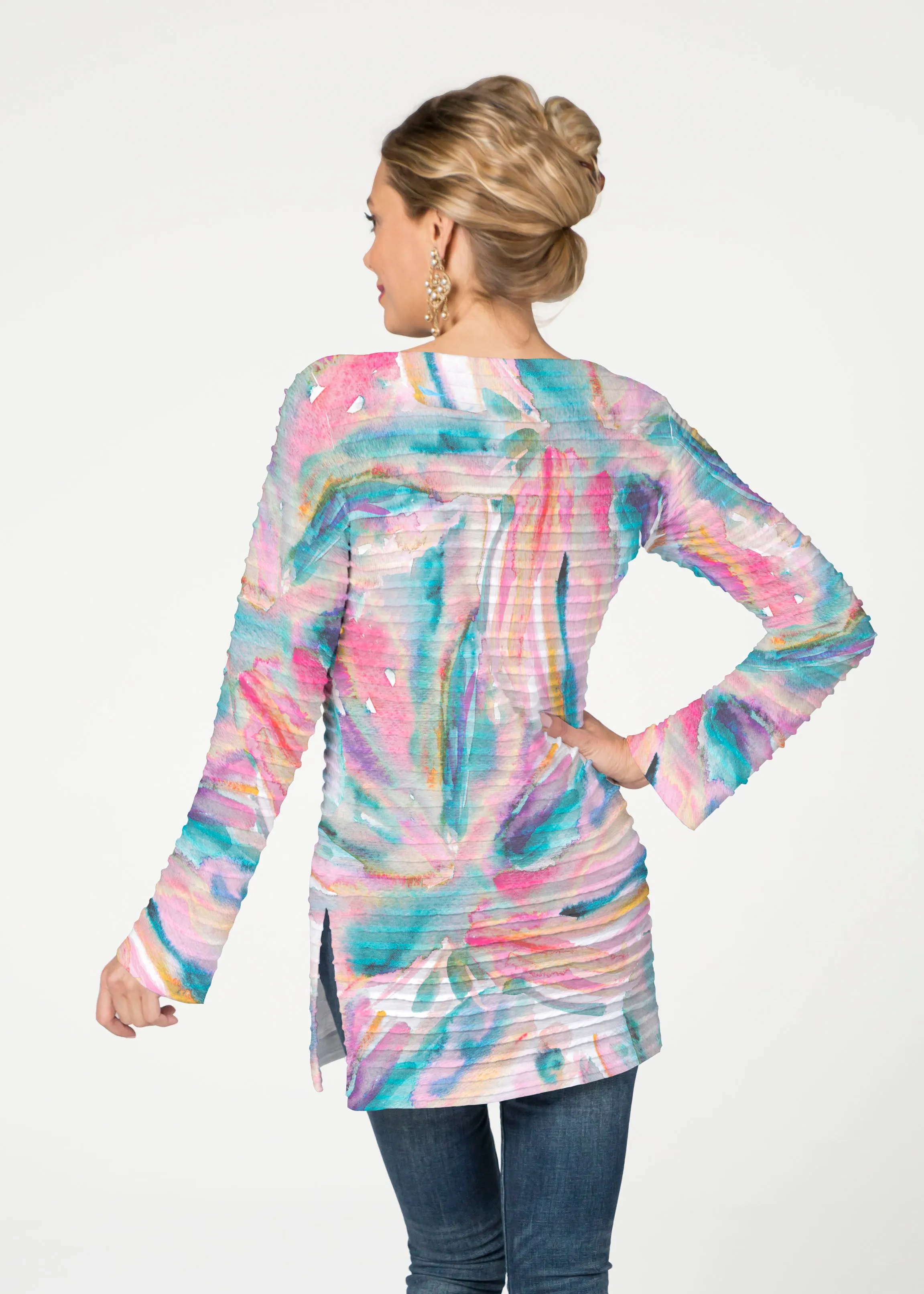 Sparky (17109) ~ Banded Boatneck Tunic