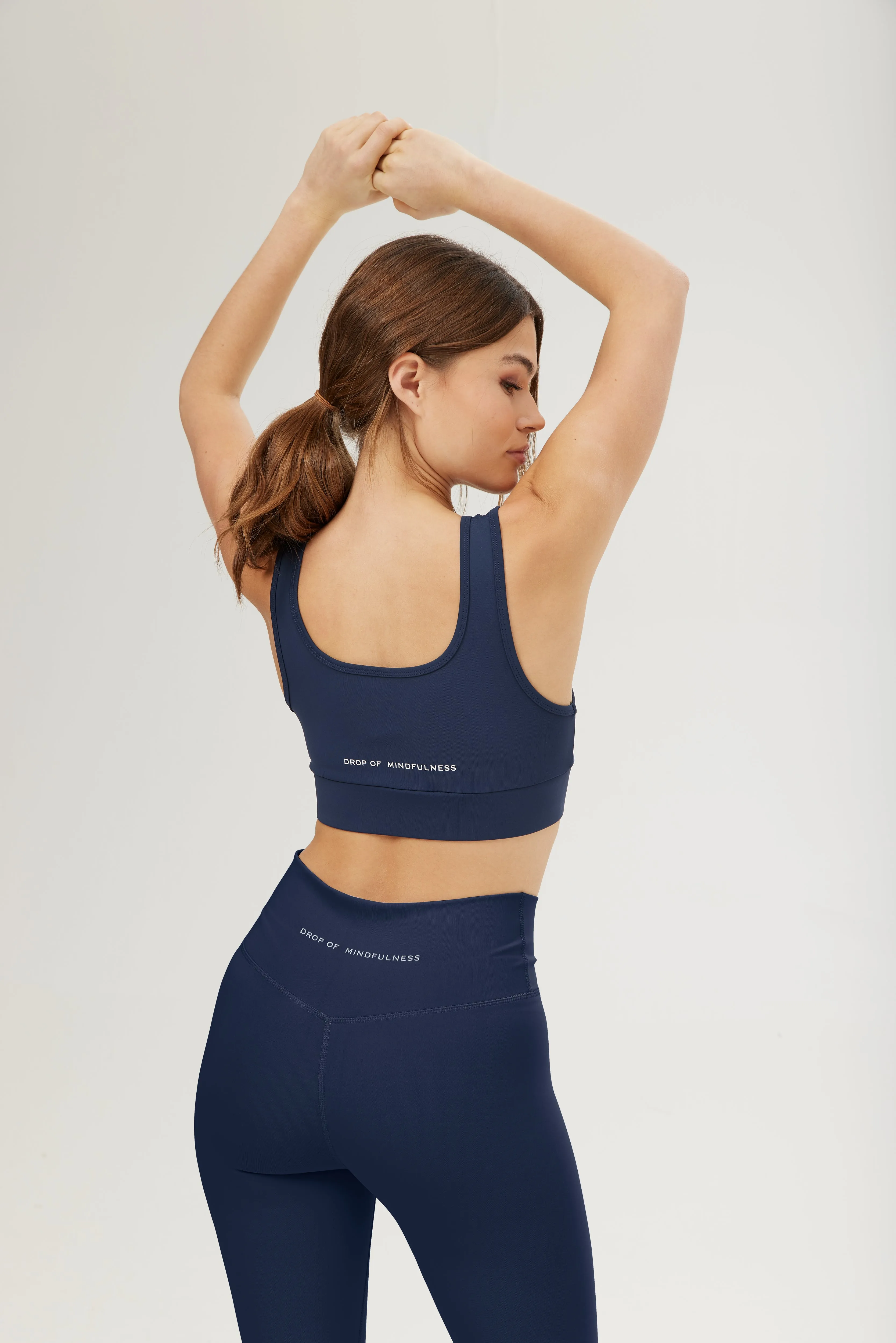 Square Neck Sports Bra Dark Blue