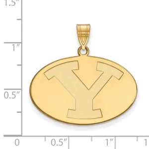 Sterling Silver Gold-plated Brigham Young University Letter Y Large Pendant