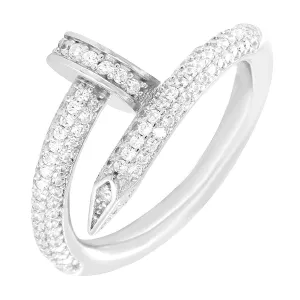 Sterling Silver Nail Style Bling Custom Men's Ring