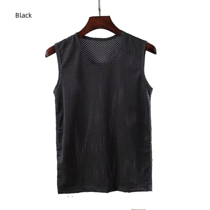 Summer Fitness Mesh Tank: Men's Sleeveless Sport Vest