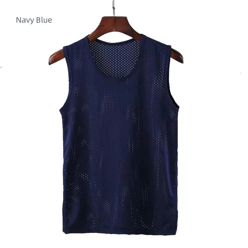 Summer Fitness Mesh Tank: Men's Sleeveless Sport Vest
