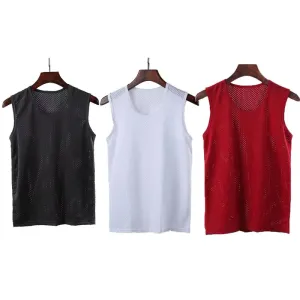Summer Fitness Mesh Tank: Men's Sleeveless Sport Vest