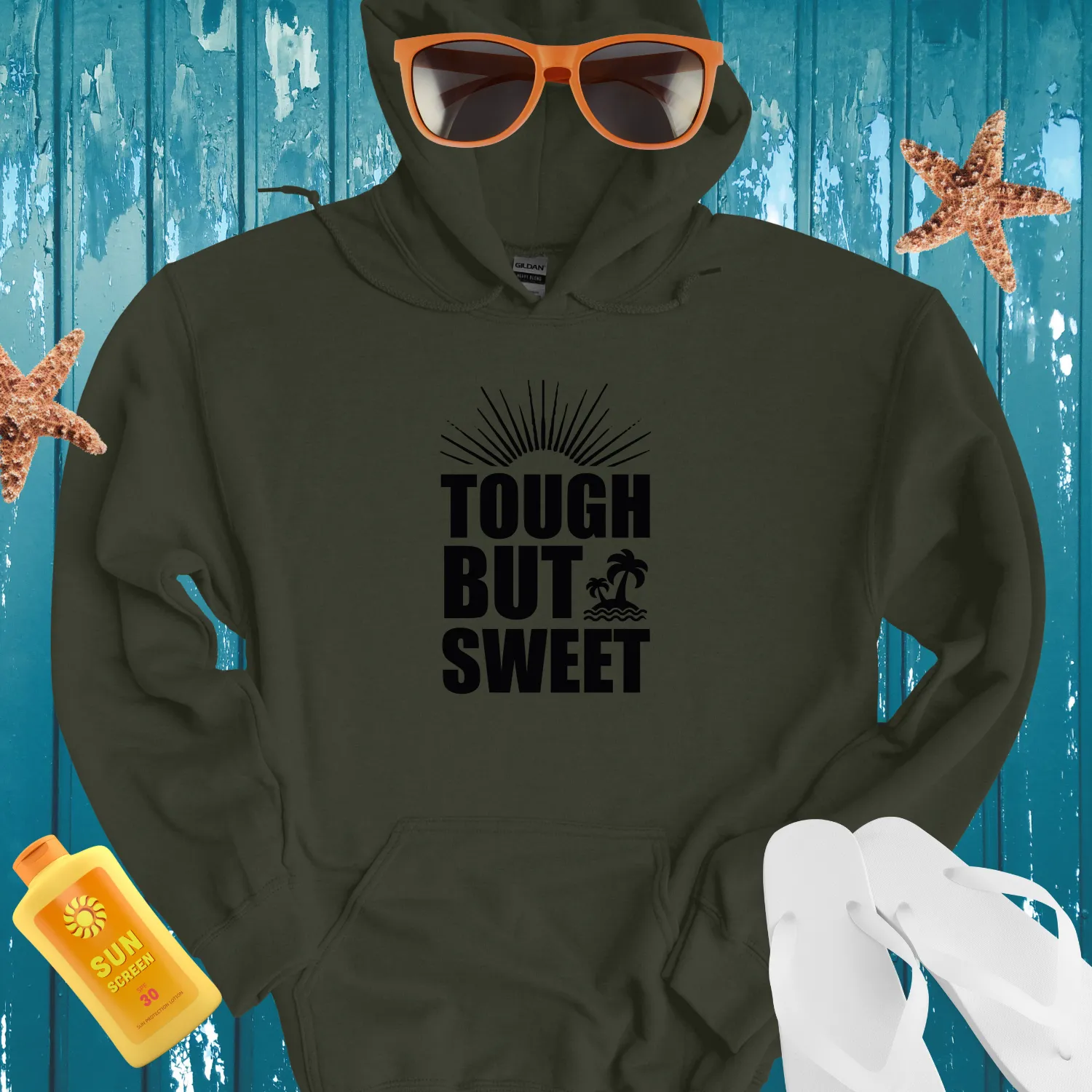 Summer Ready Tough But Sweet Palm Tree Hoodie