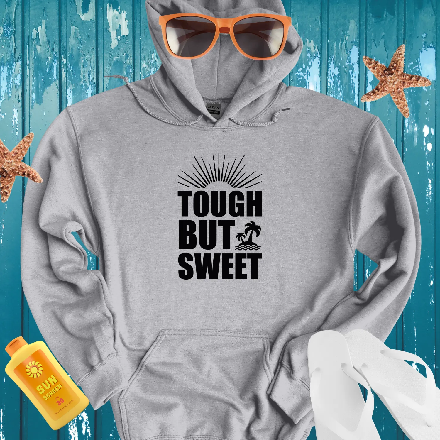 Summer Ready Tough But Sweet Palm Tree Hoodie