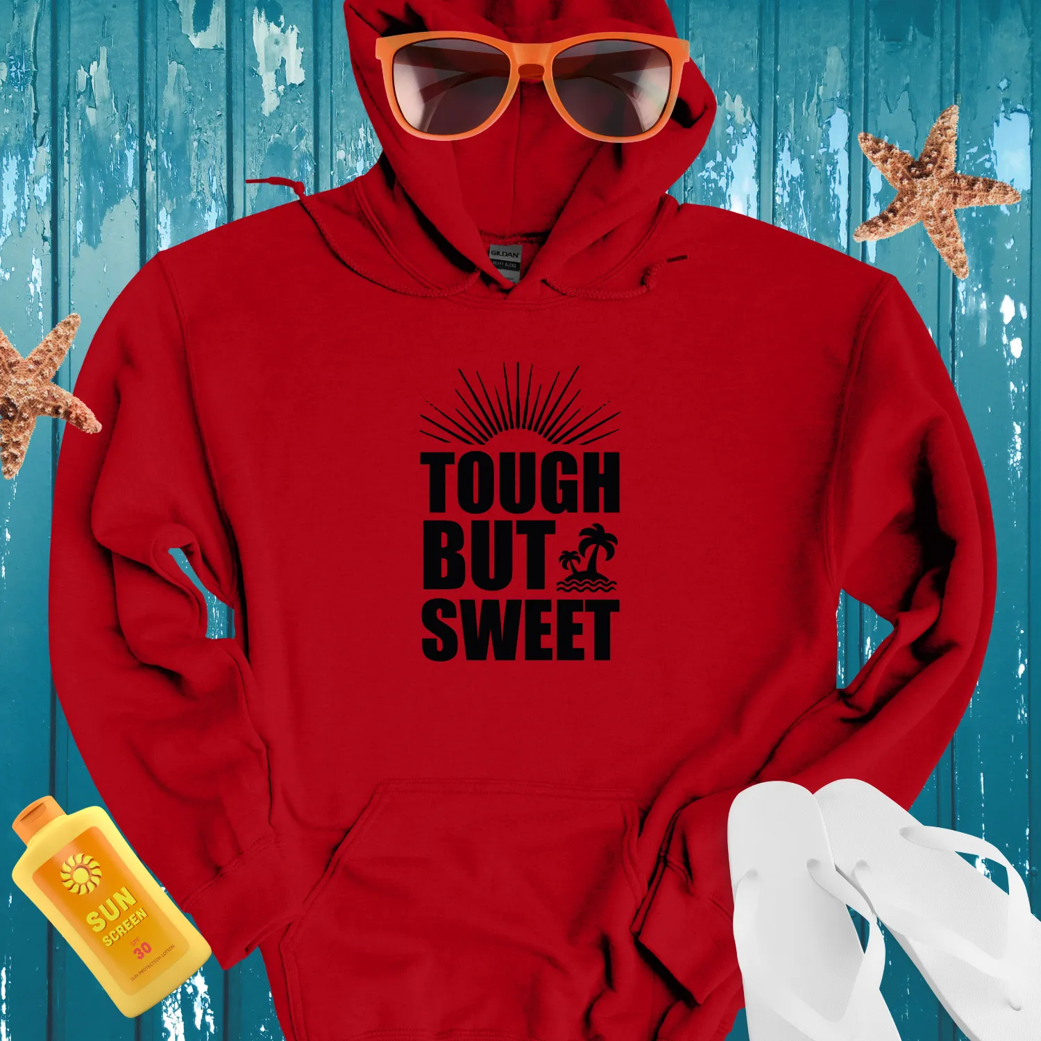 Summer Ready Tough But Sweet Palm Tree Hoodie