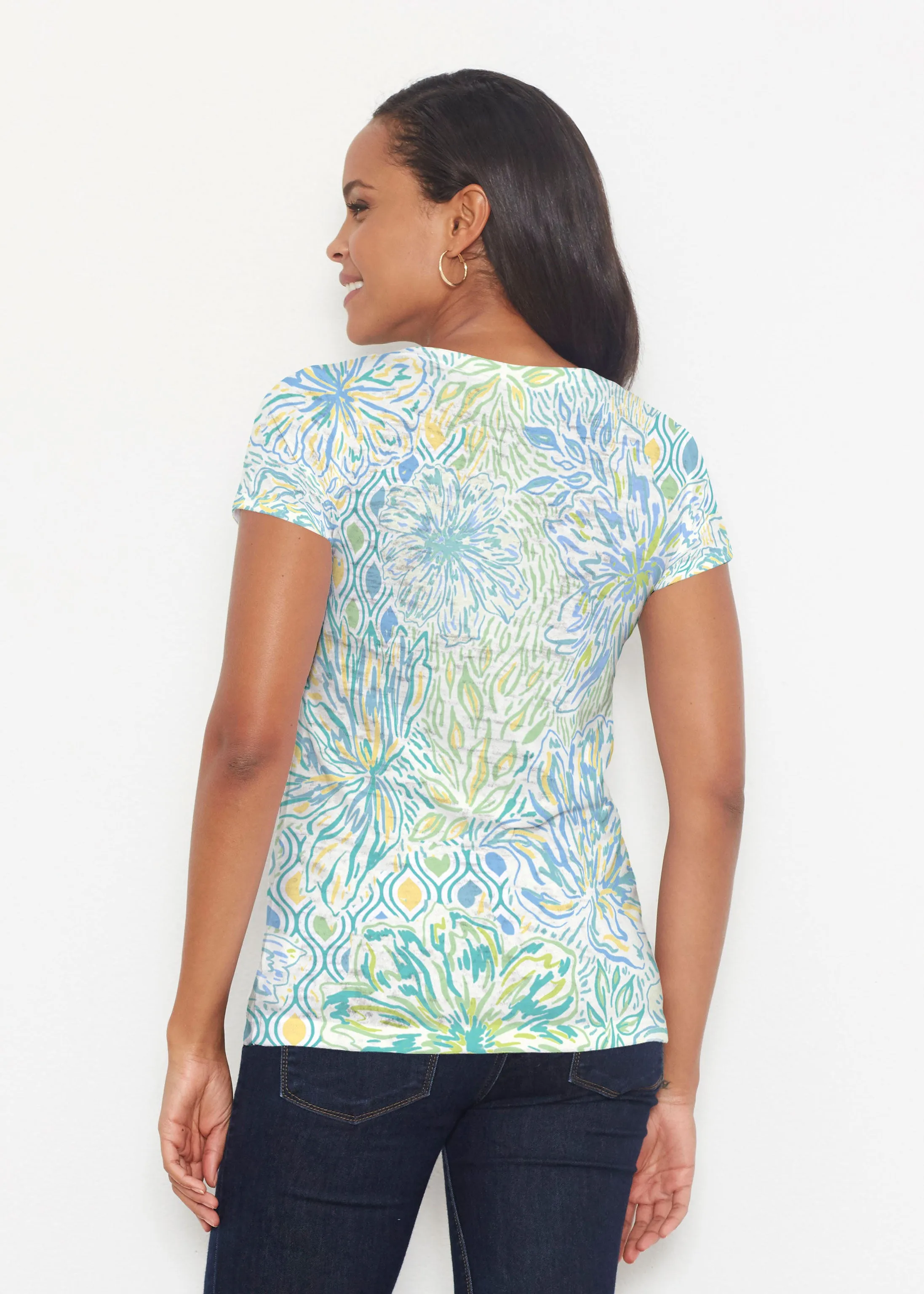 Summer Vibes (8069) ~ Short Sleeve Scoop Shirt