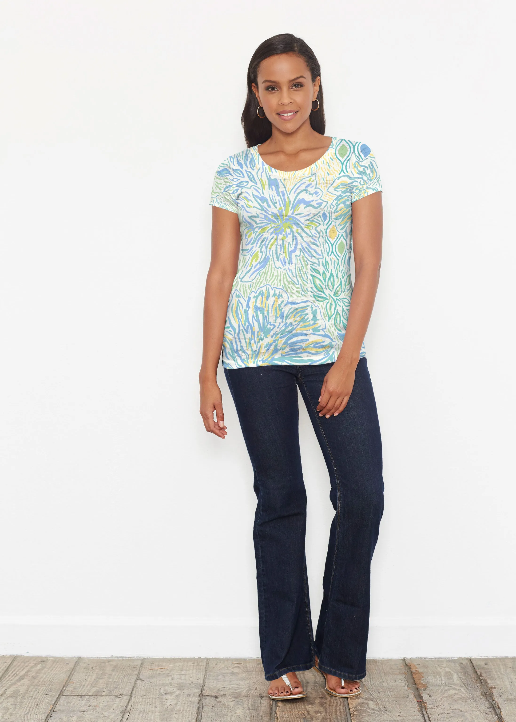 Summer Vibes (8069) ~ Short Sleeve Scoop Shirt