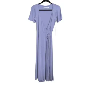 Susana Monaco Dress Sweet Lavender Flutter Sleeve Wrap Midi NWT