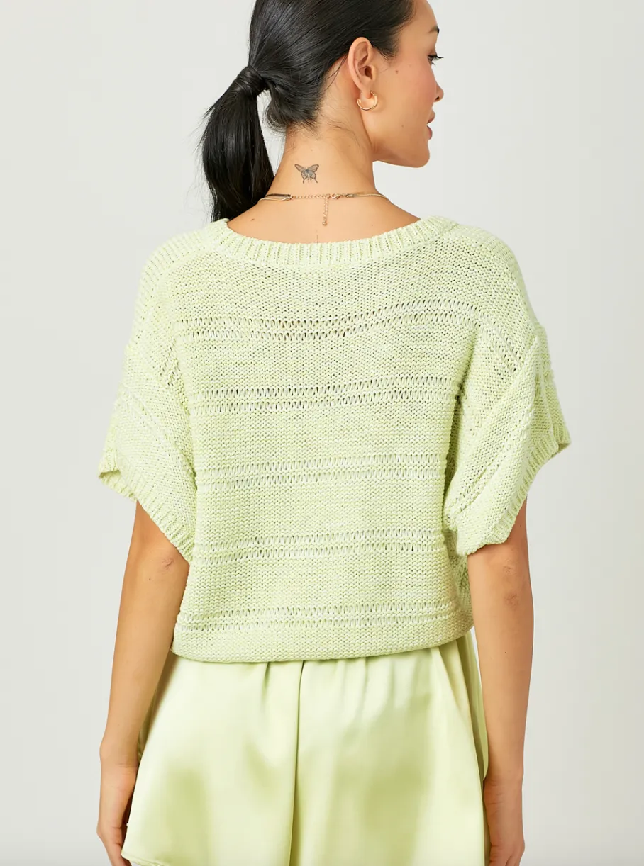 The Samantha Relaxed Short Sleeve Sweater