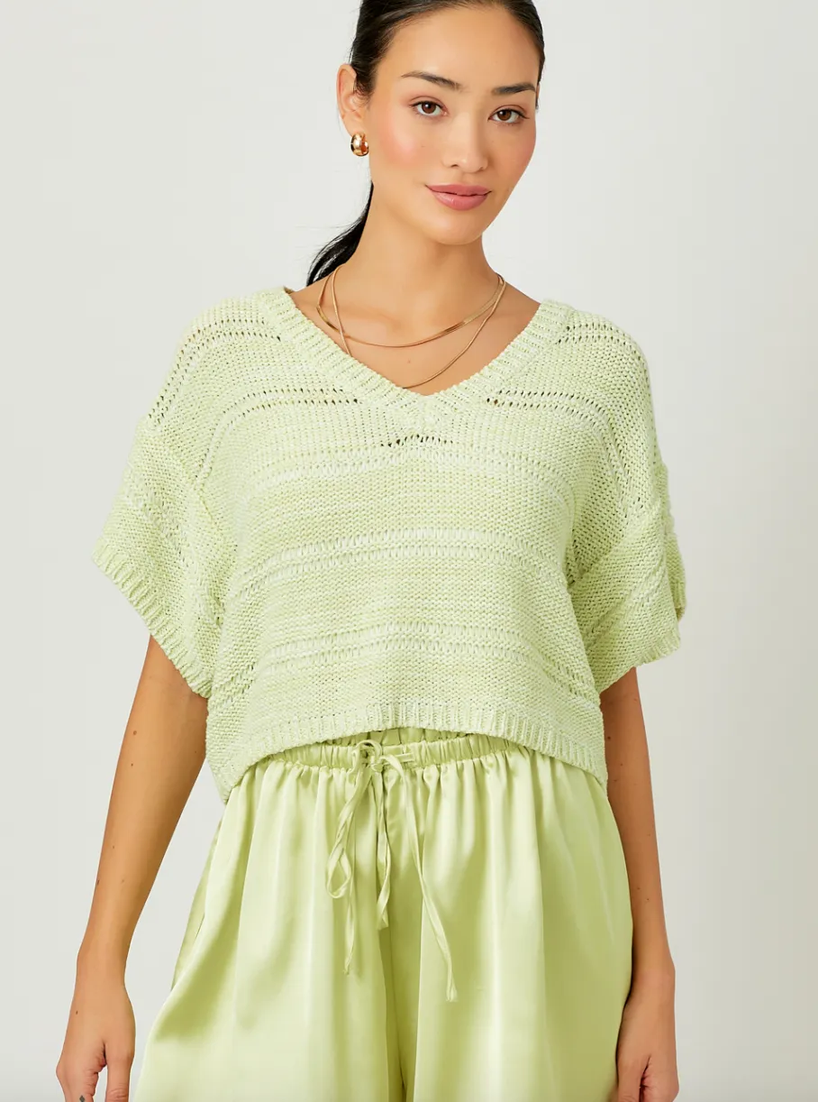 The Samantha Relaxed Short Sleeve Sweater