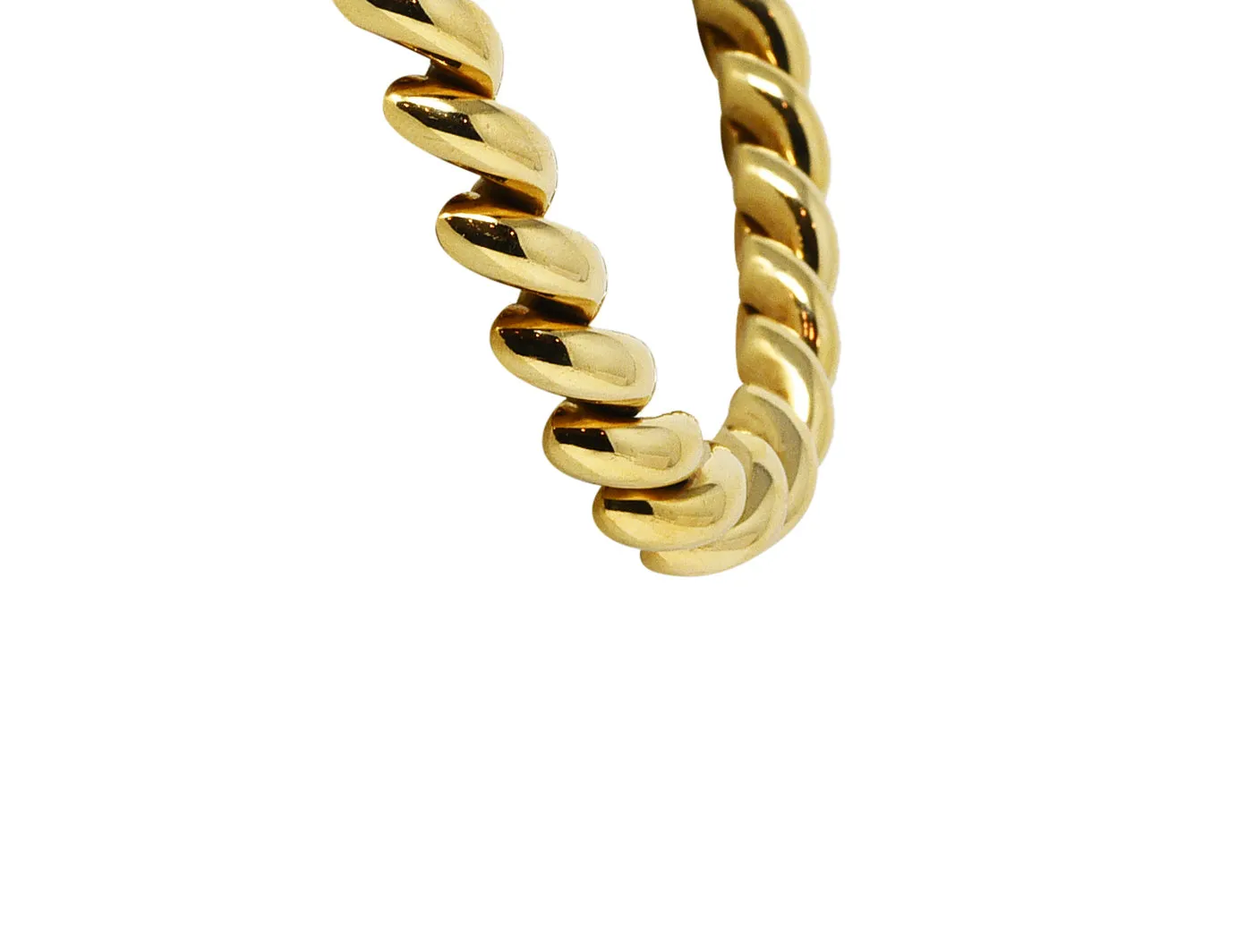 Tiffany & Co. 1960's Modernist 14 Karat Yellow Gold Twist Link Vintage Chain Necklace