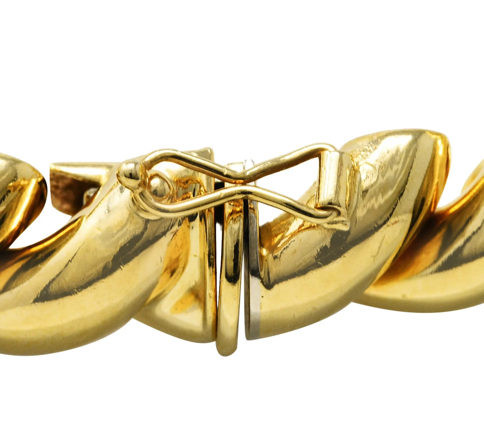 Tiffany & Co. 1960's Modernist 14 Karat Yellow Gold Twist Link Vintage Chain Necklace