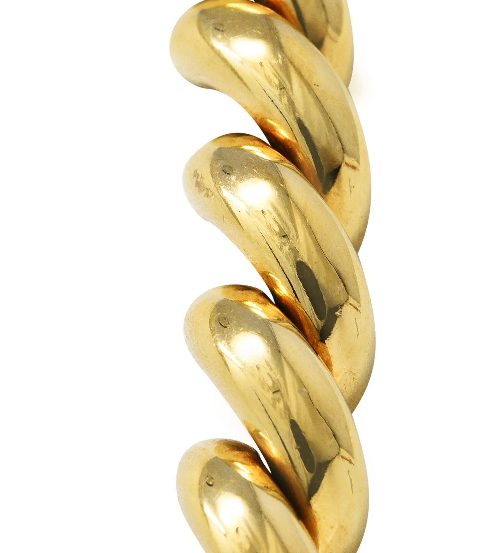Tiffany & Co. 1960's Modernist 14 Karat Yellow Gold Twist Link Vintage Chain Necklace