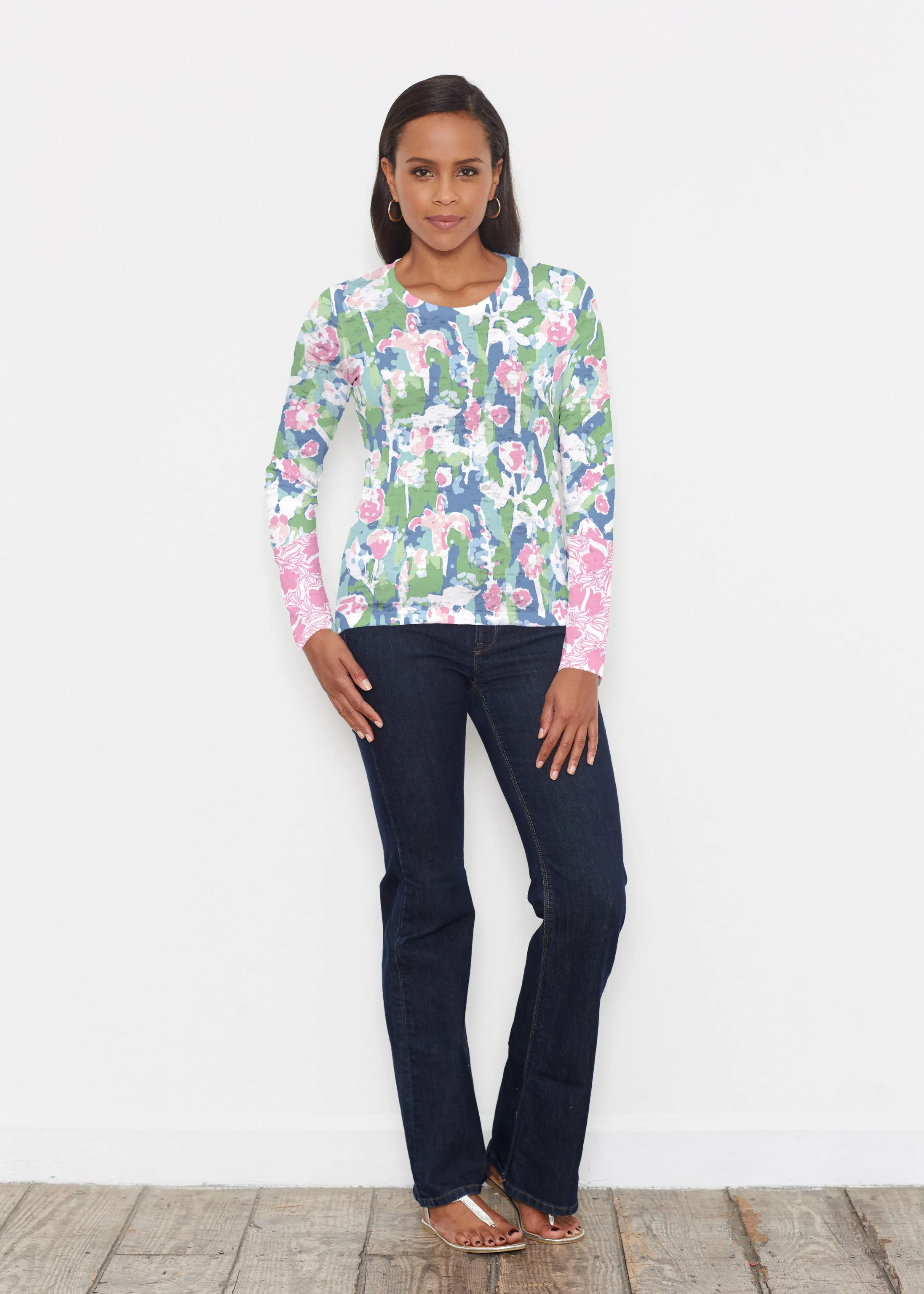 Tiptoe Tulips (20416) ~ Signature Long Sleeve Crew Shirt