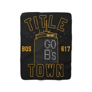 Title Town Boston Hockey Sherpa Fleece Blanket