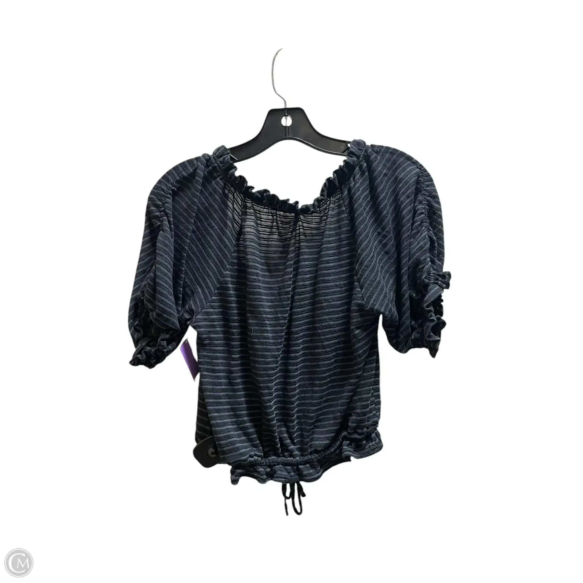 Top Short Sleeve By Free People In Striped Pattern, Size: S