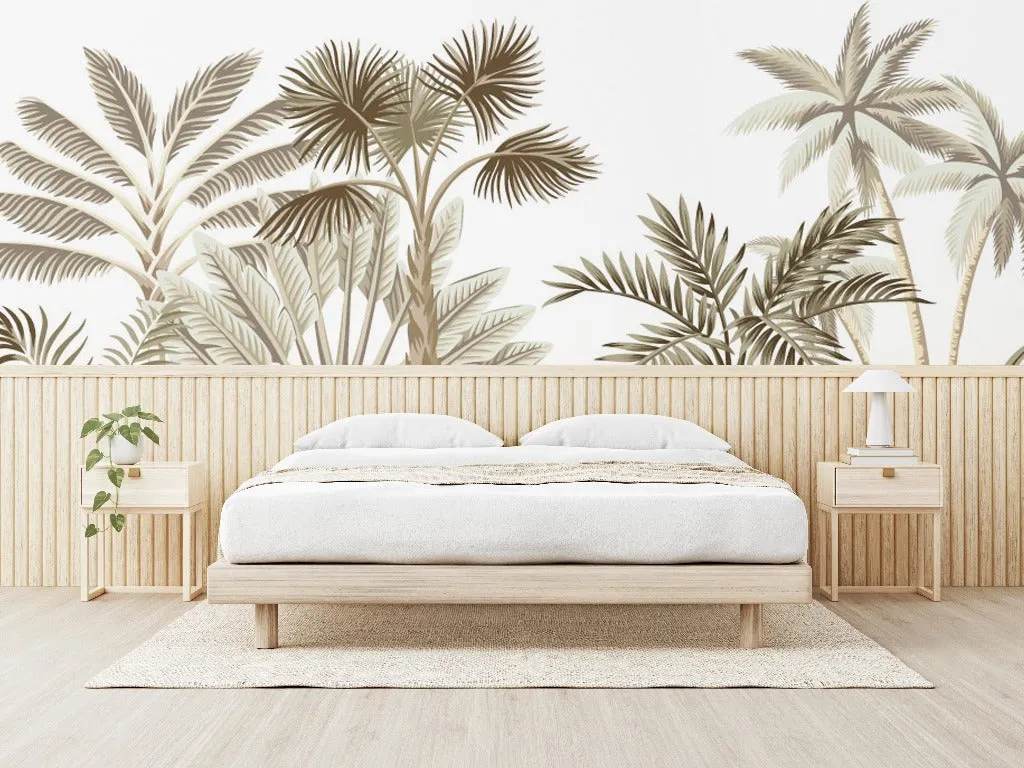 Tropical vintage landscape Wallpaper Mural