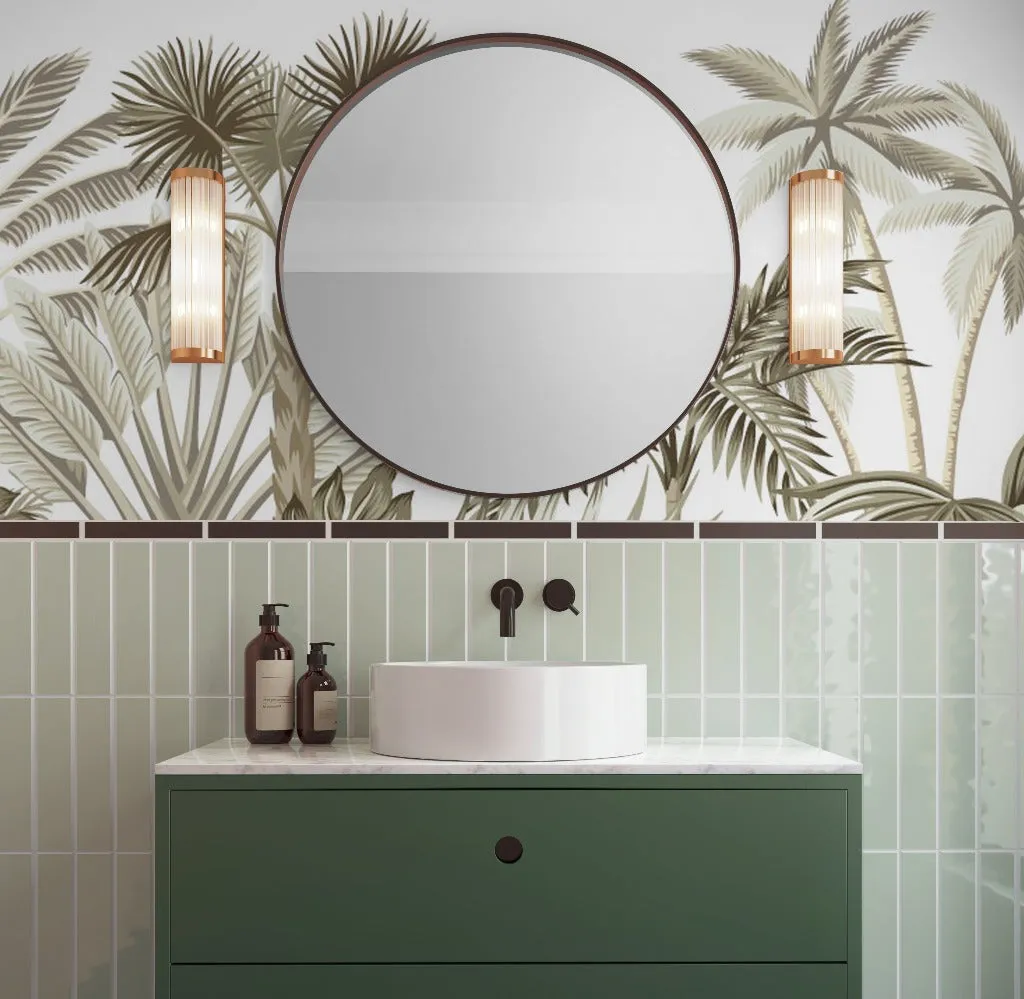 Tropical vintage landscape Wallpaper Mural