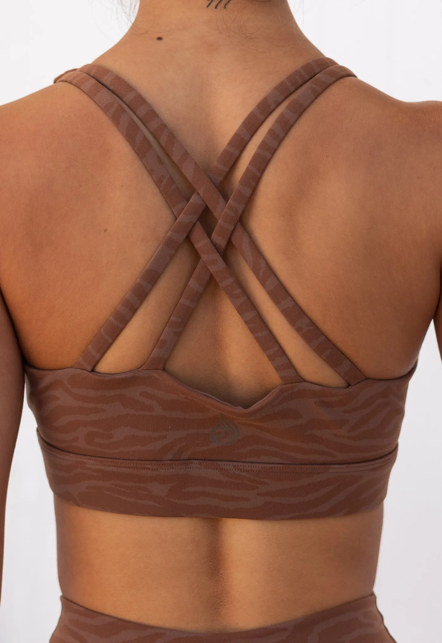 Twist Sports Bra - Chocolate Zebra