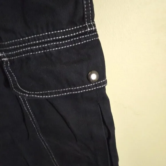 Urban Outfitters BDG Relaxed Skate Jeans Black Snap Cargo Pockets Size 30