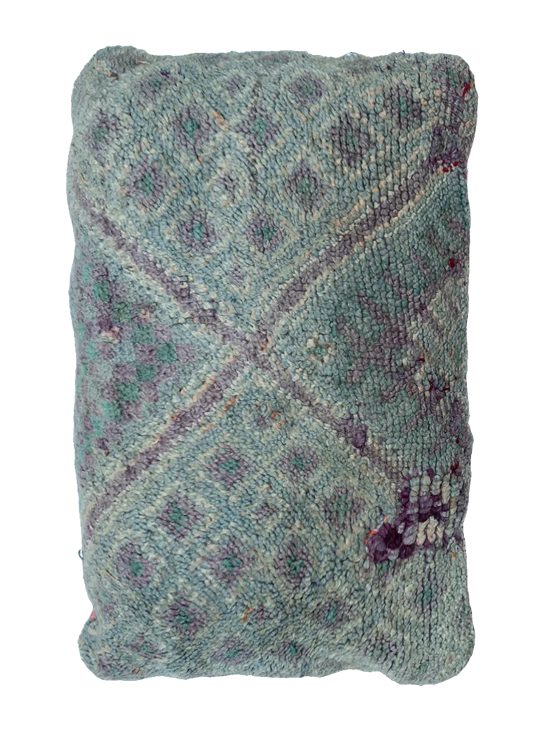 Vintage Beni M'Guild Pillow - Muted Aqua