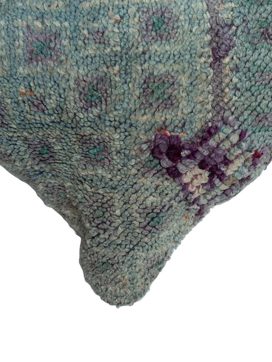 Vintage Beni M'Guild Pillow - Muted Aqua