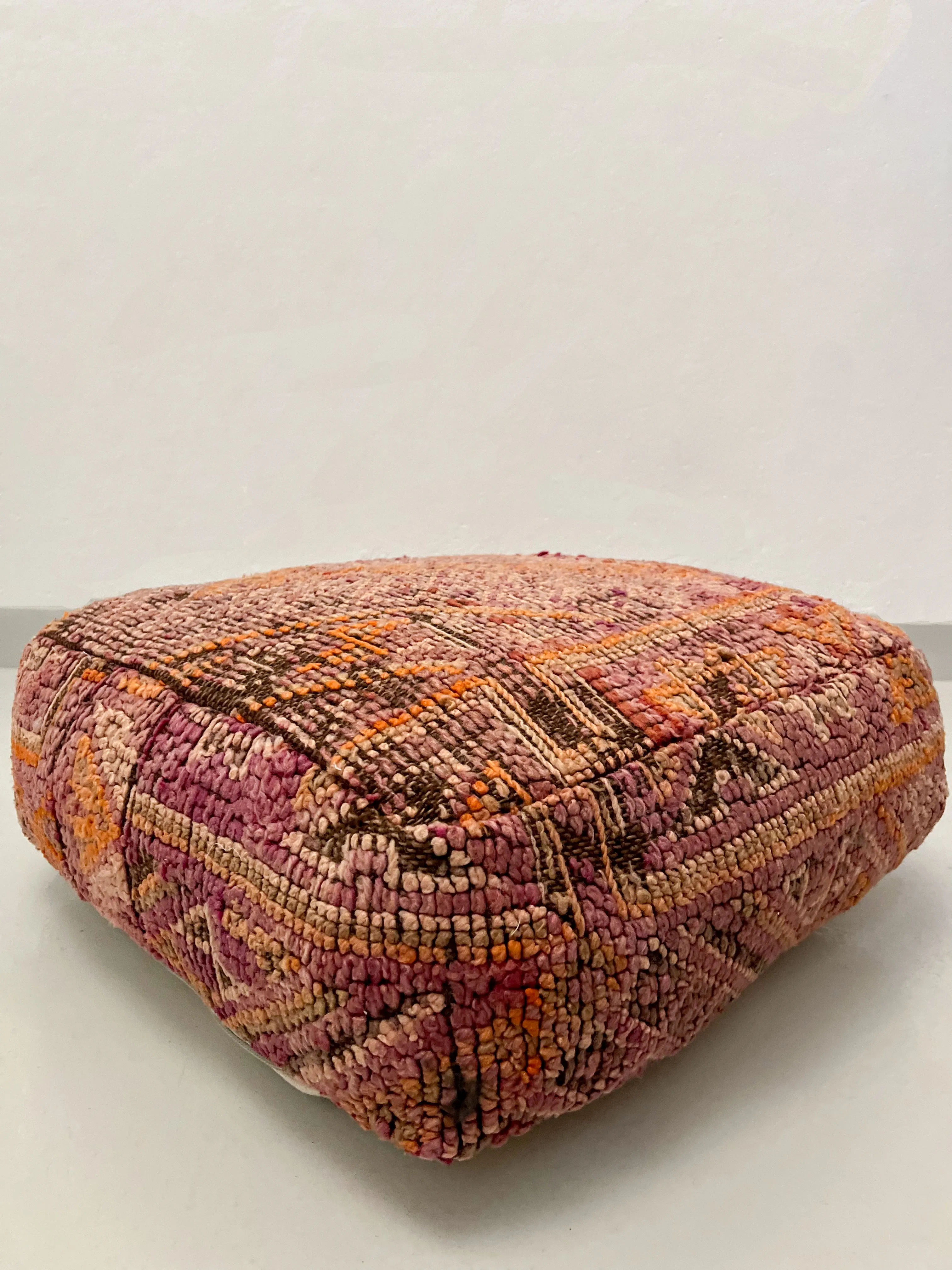 Vintage Beni M'Guild Pouf - Orange, Purple