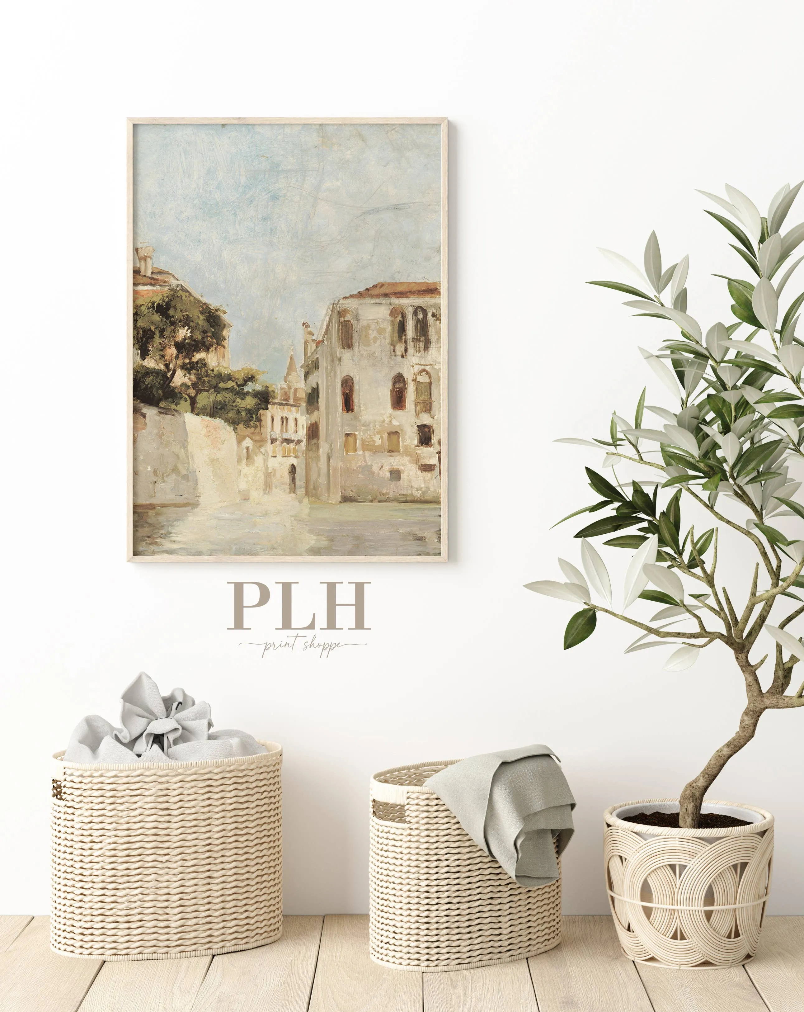 Vintage Italian Cityscape Art Print