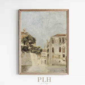 Vintage Italian Cityscape Art Print