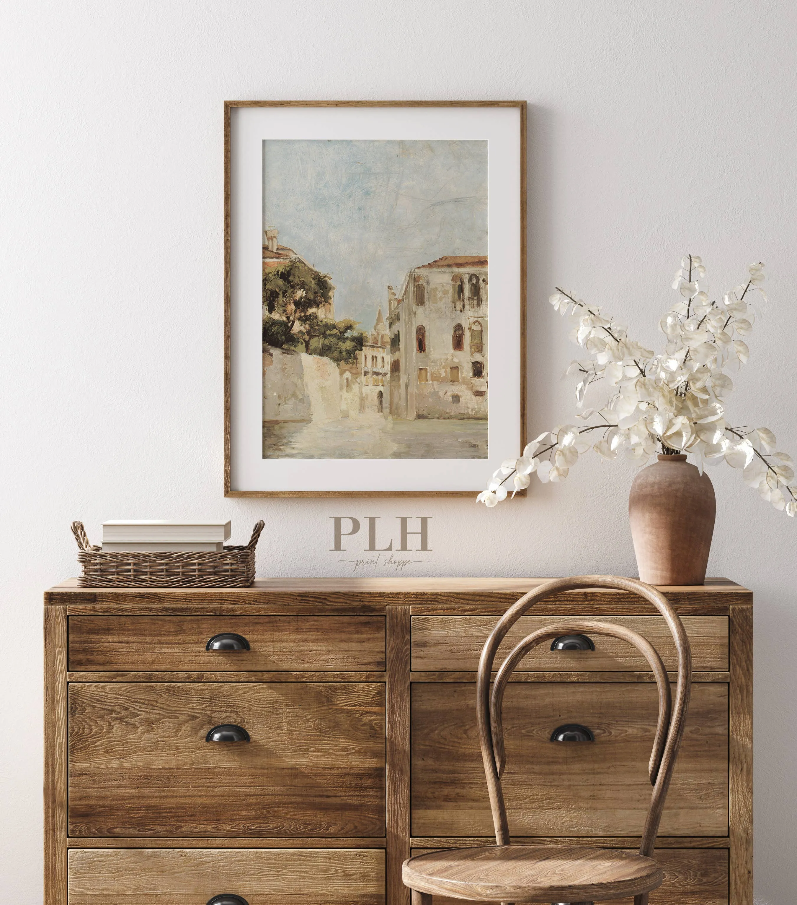 Vintage Italian Cityscape Art Print