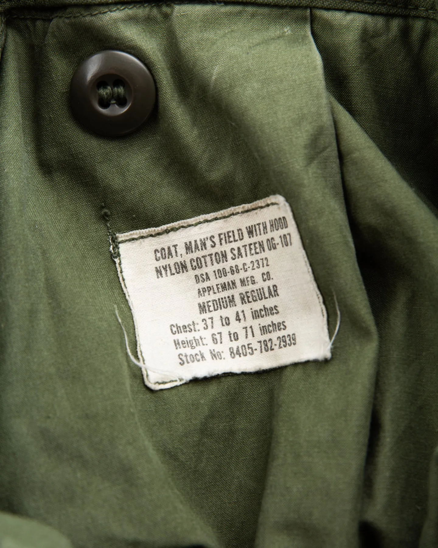 Vintage M-65 1968 US Army Field Jacket Medium Regular
