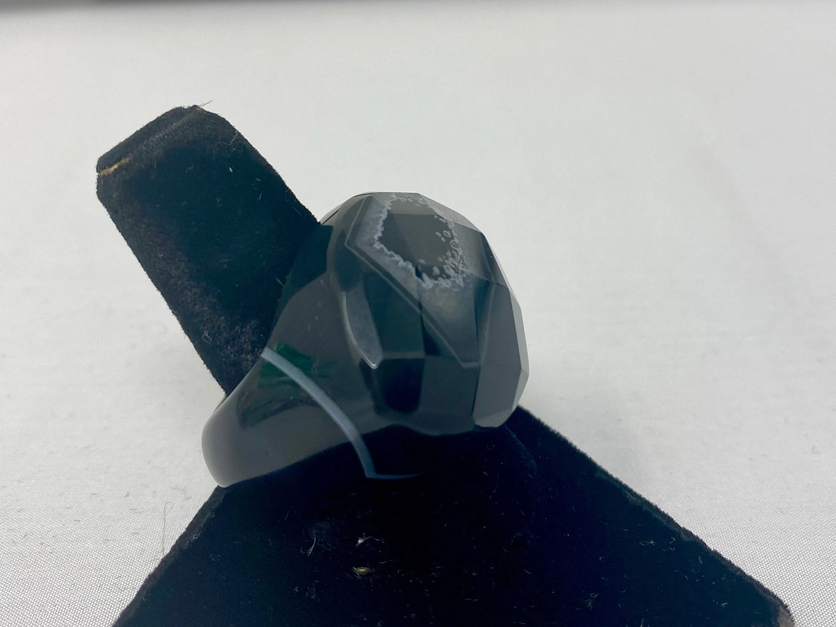 Vintage Over-Sized Black Agate Ring