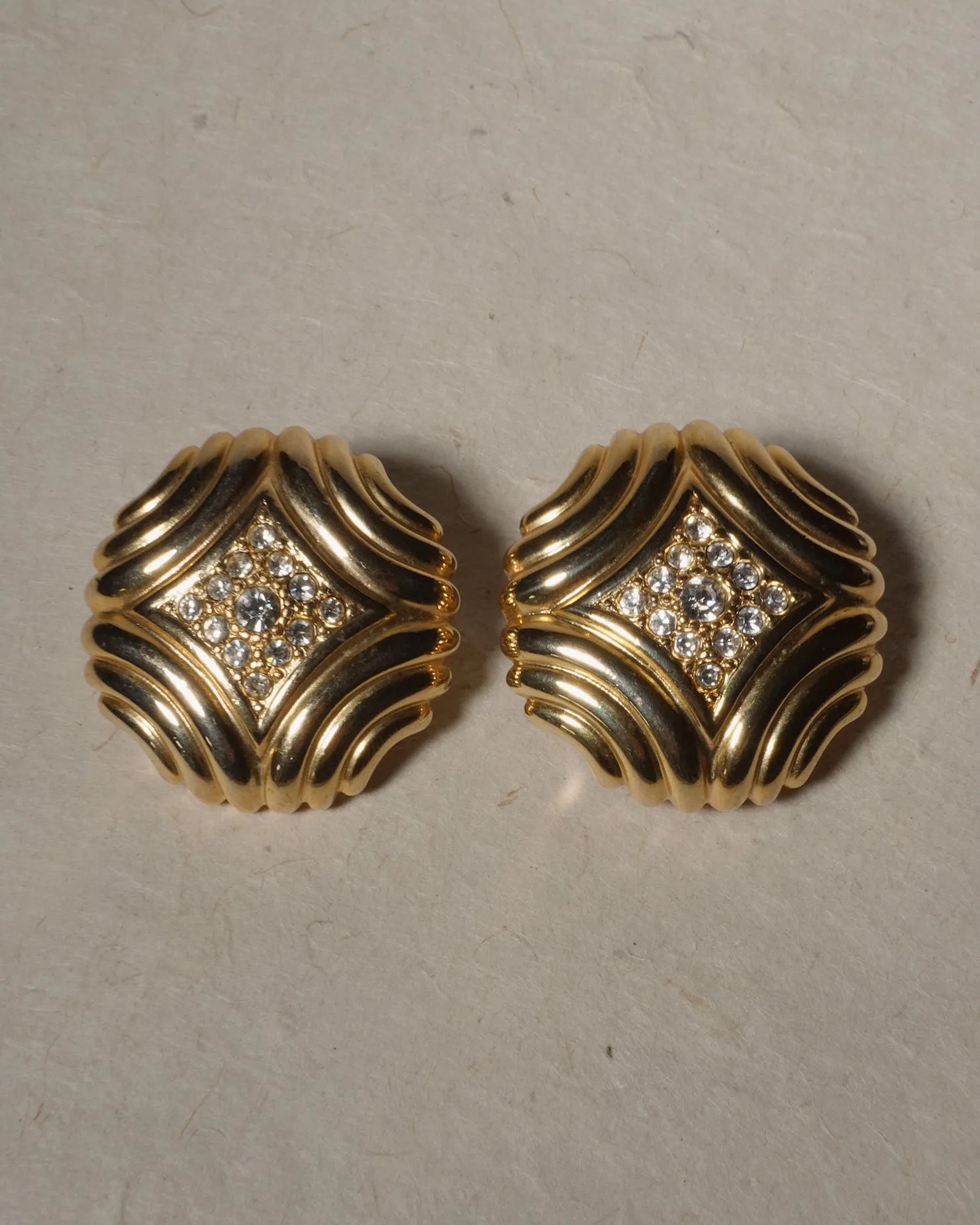 Vintage Oversized AD Button Clip Ons