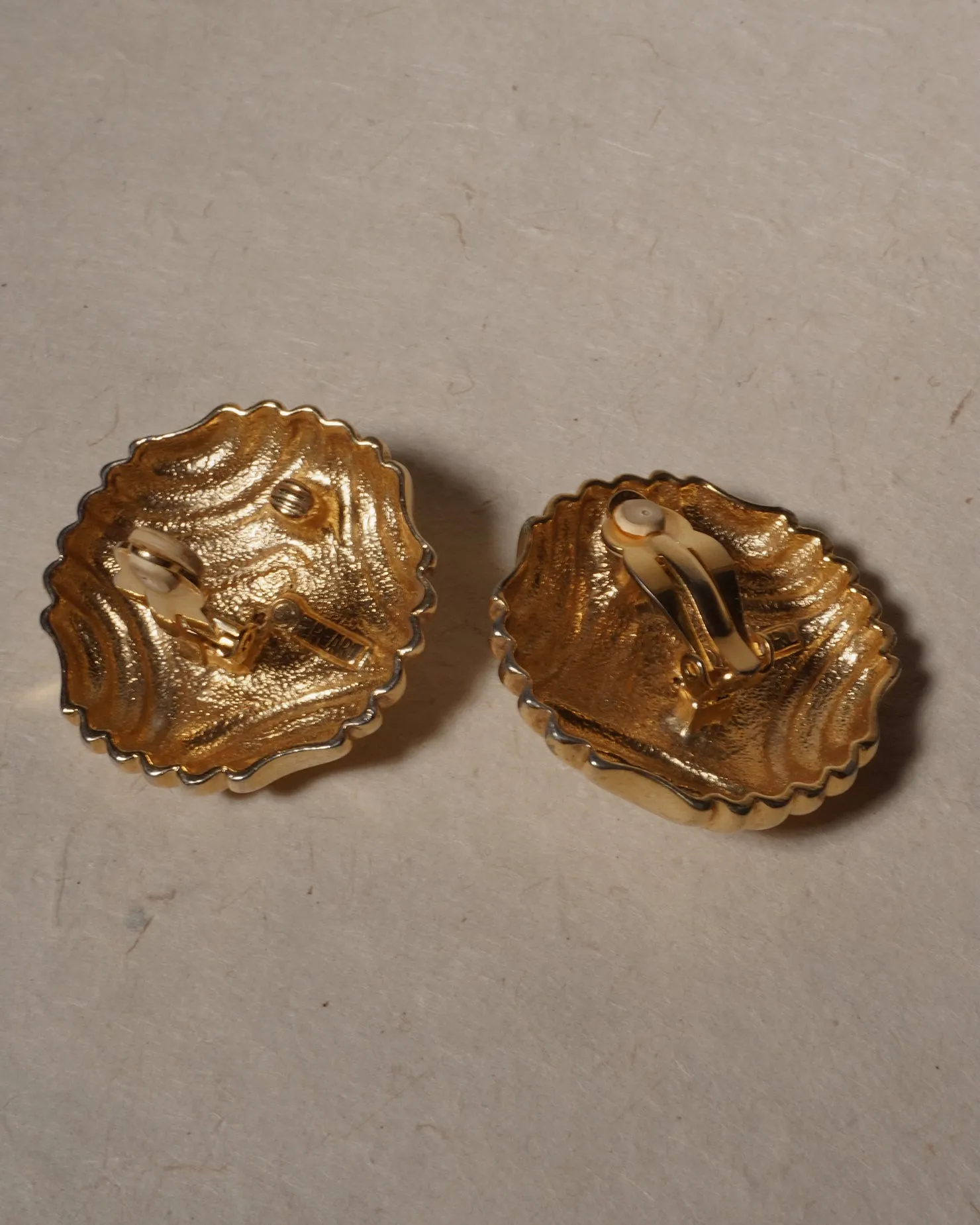 Vintage Oversized AD Button Clip Ons