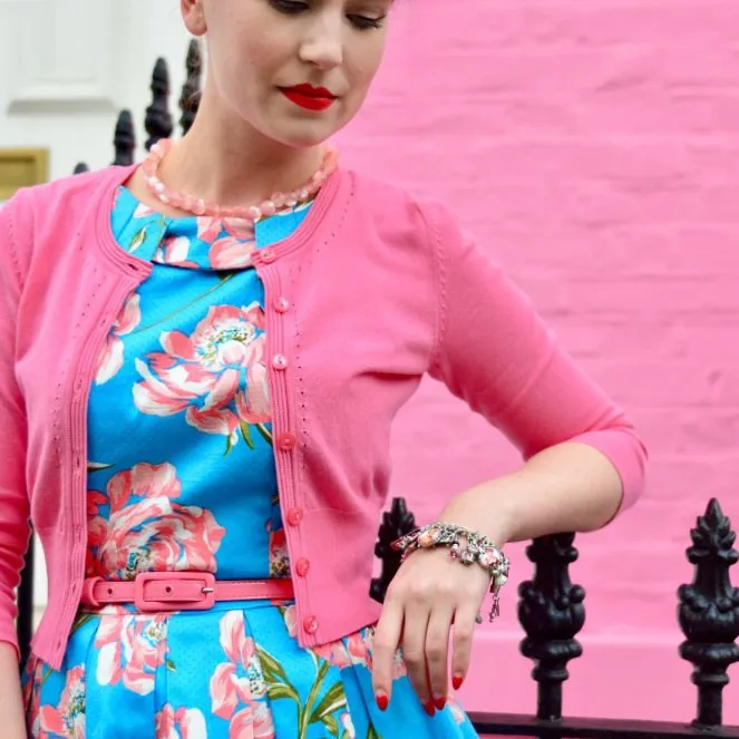 Vintage Pinups Charm Bracelet Pink and Black